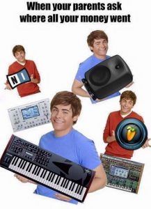 When your parents ask where all your money went - Music Producer Life