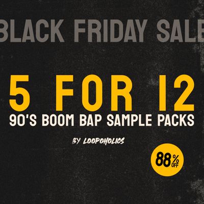 Download Sample pack 5 FOR 12 - Boom Bap & Hip-Hop Bundle BF25