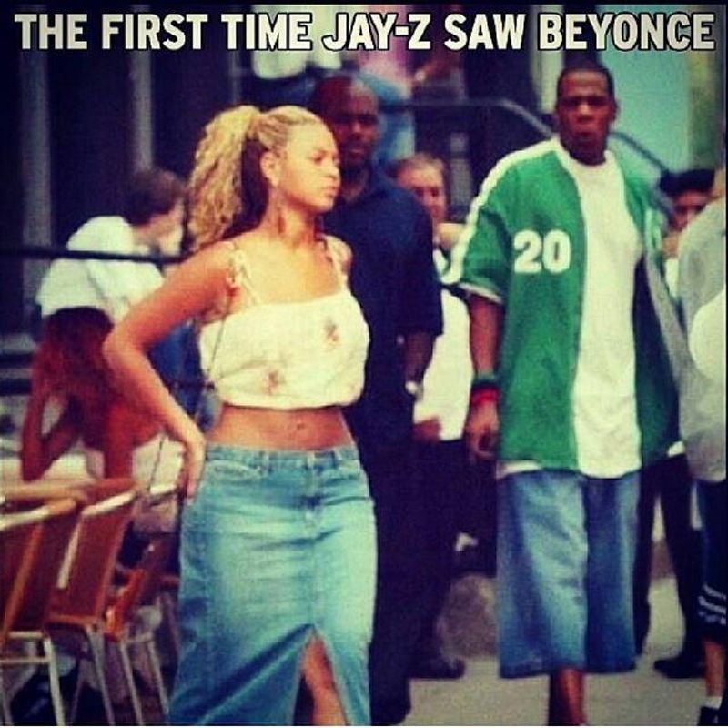 The first time jay-z saw beyonce